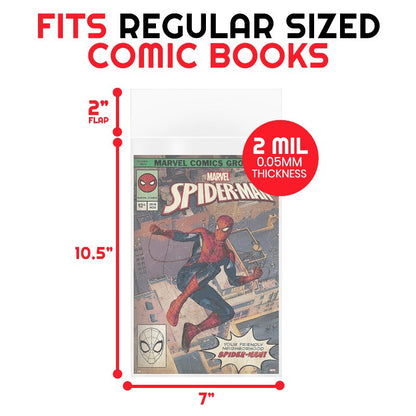 Regular Comic Book Bags Comics - 2 MIL