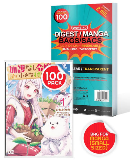 Resealable Bags for Digest, Manga comic