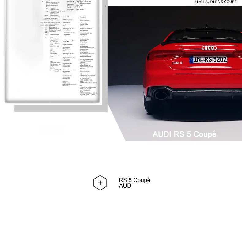 Bburago 1:24 Audi RS5 Coupe Supercar Alloy Car Model Diecasts & Toy Vehicles Collection Car Toy Boy Birthday gifts