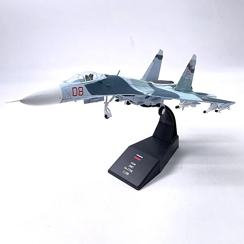 JASON TUTU 1/100 Scale Russia Su27 Military Model Aircraft Model SU-27 fighter jet alloy Plane Drop Shipping