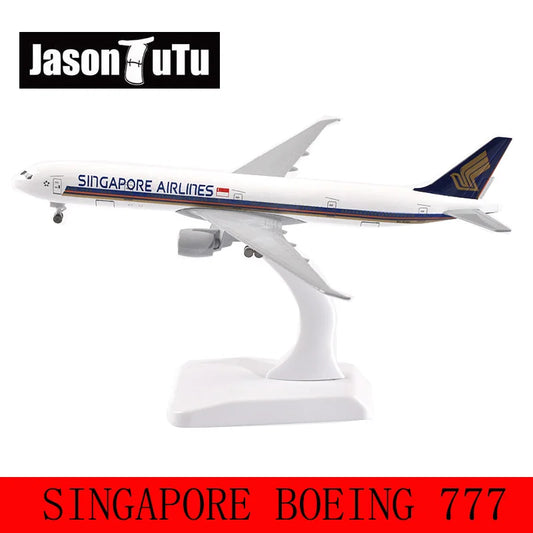 JASON TUTU 20cm Singapore Boeing 777 Plane Model Airplane Model Aircraft Model 1:300 Diecast Metal planes factory Dropshipping
