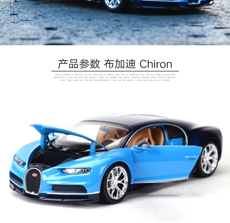 WELLY 1:24 Bugatti Veyron Chiron Supercar Alloy Car Model Diecasts & Toy Vehicles Collect Car Toy Boy Birthday gifts