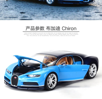 WELLY 1:24 Bugatti Veyron Chiron Supercar Alloy Car Model Diecasts & Toy Vehicles Collect Car Toy Boy Birthday gifts