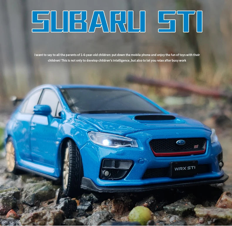 JDM Subaru STI WRX & 2016 Subaru BRZ Supercar Alloy Diecast Model Car