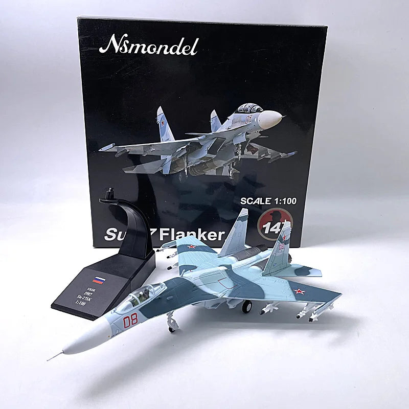 JASON TUTU 1/100 Scale Russia Su27 Military Model Aircraft Model SU-27 fighter jet alloy Plane Drop Shipping