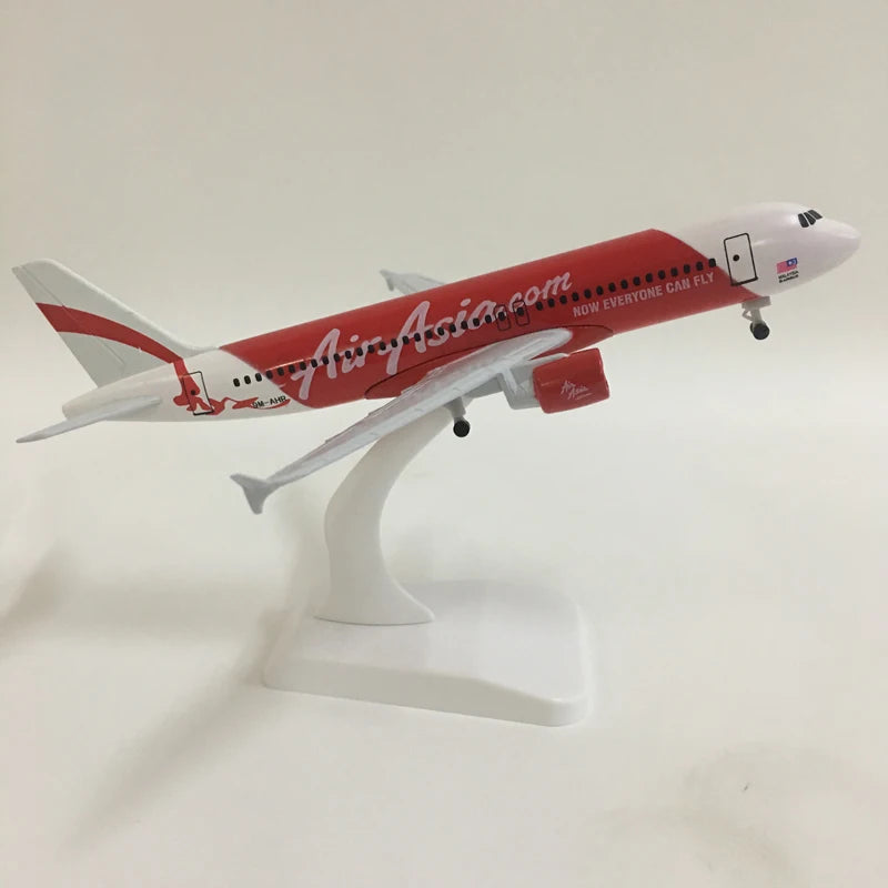JASON TUTU 20cm Air Asia Airbus A320 Plane Model Airplane Model Aircraft Model 1:300 Diecast Metal planes toys Collect