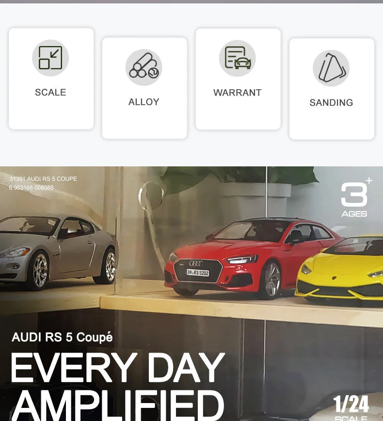 Bburago 1:24 Audi RS5 Coupe Supercar Alloy Car Model Diecasts & Toy Vehicles Collection Car Toy Boy Birthday gifts