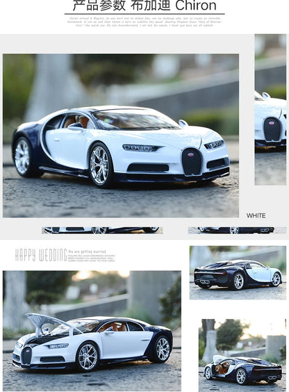 WELLY 1:24 Bugatti Veyron Chiron Supercar Alloy Car Model Diecasts & Toy Vehicles Collect Car Toy Boy Birthday gifts