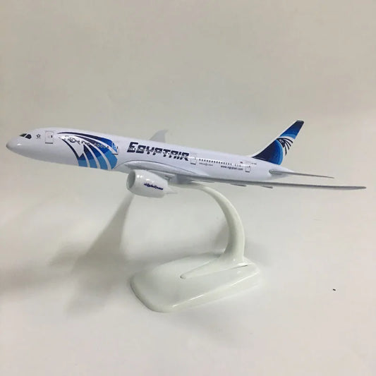 JASON TUTU 20cm Plane Model Airplane Model EGYPTAIR Boeing 787 Aircraft Model 1:300 Diecast Metal Airplanes Planes Toys Aeroplan