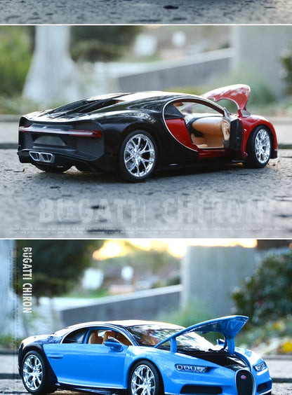 WELLY 1:24 Bugatti Veyron Chiron Supercar Alloy Car Model Diecasts & Toy Vehicles Collect Car Toy Boy Birthday gifts