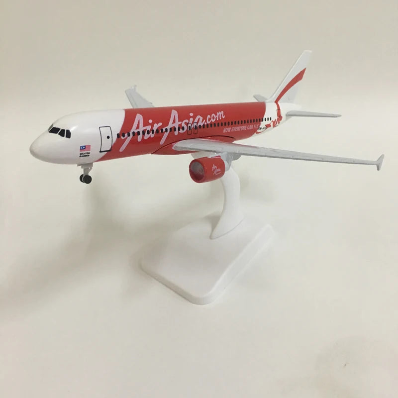 JASON TUTU 20cm Air Asia Airbus A320 Plane Model Airplane Model Aircraft Model 1:300 Diecast Metal planes toys Collect