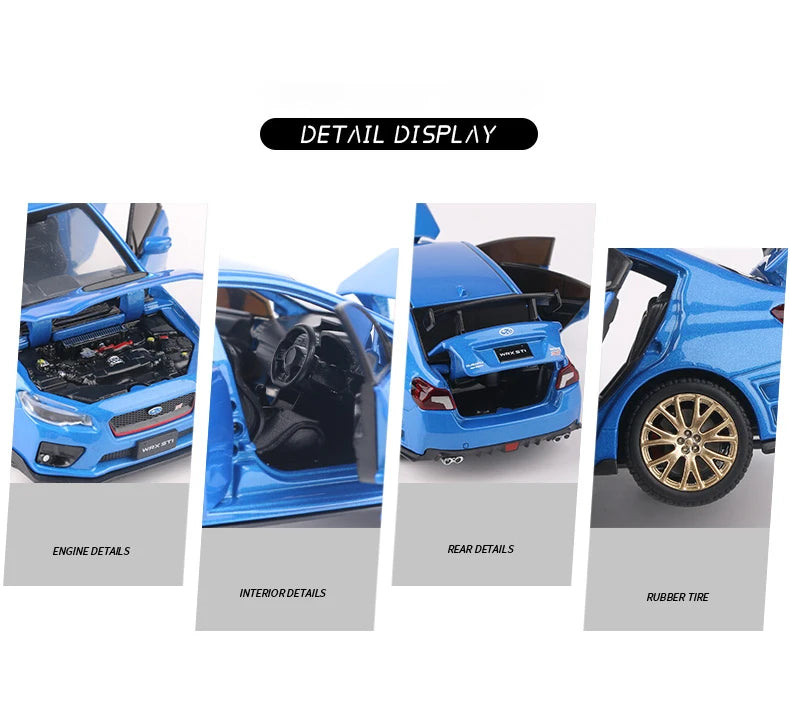 JDM Subaru STI WRX & 2016 Subaru BRZ Supercar Alloy Diecast Model Car