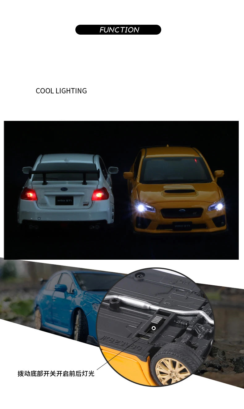JDM Subaru STI WRX & 2016 Subaru BRZ Supercar Alloy Diecast Model Car