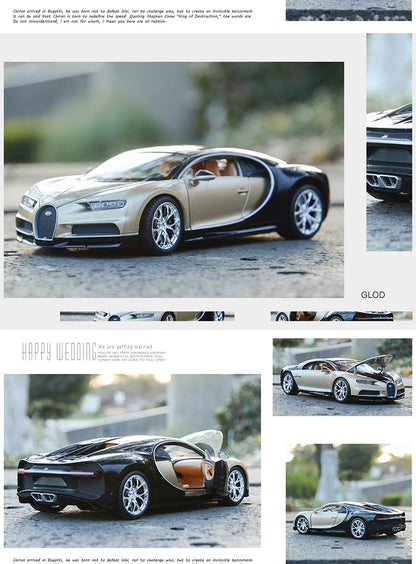 WELLY 1:24 Bugatti Veyron Chiron Supercar Alloy Car Model Diecasts & Toy Vehicles Collect Car Toy Boy Birthday gifts