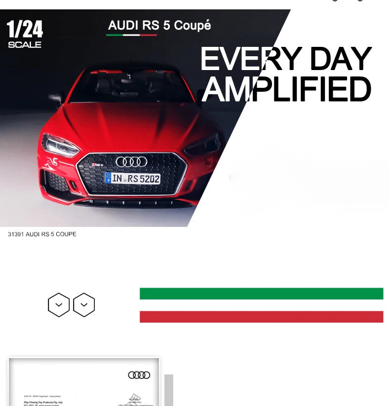 Bburago 1:24 Audi RS5 Coupe Supercar Alloy Car Model Diecasts & Toy Vehicles Collection Car Toy Boy Birthday gifts
