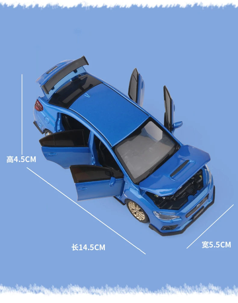 JDM Subaru STI WRX & 2016 Subaru BRZ Supercar Alloy Diecast Model Car