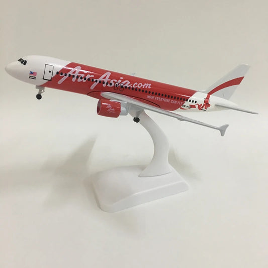 JASON TUTU 20cm Air Asia Airbus A320 Plane Model Airplane Model Aircraft Model 1:300 Diecast Metal planes toys Collect
