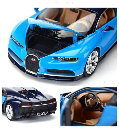 WELLY 1:24 Bugatti Veyron Chiron Supercar Alloy Car Model Diecasts & Toy Vehicles Collect Car Toy Boy Birthday gifts