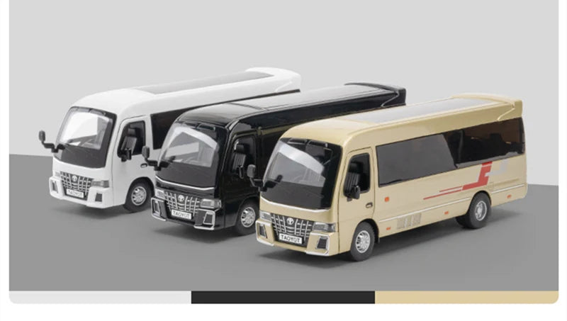 Coaster Mini Bus Diecast Model Vehicle - Sound & Light Effects Collection