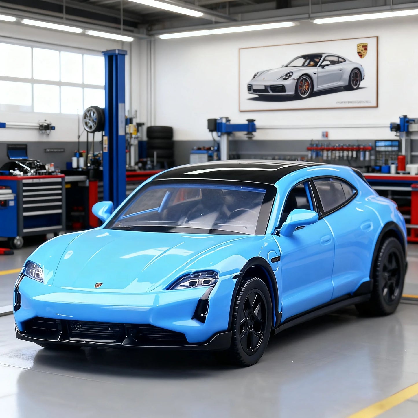 1:36 Porsche Taycan Turbo S Cross Turismo Alloy Car Model