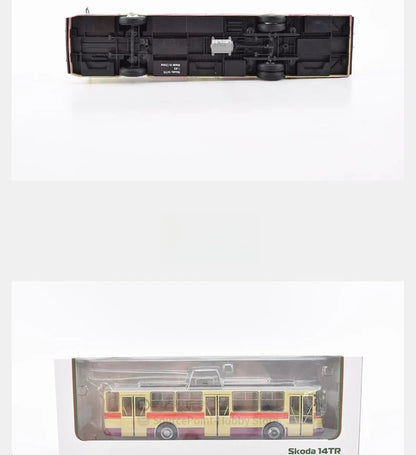 SKODA-14TR Dual-axle Trolleybus Vintage-style Bus 103663 Collectible Static Model