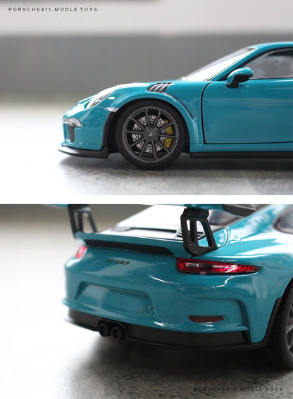 WELLY 1:24 Porsche 911 GT3 RS Blue Diecast Model Car