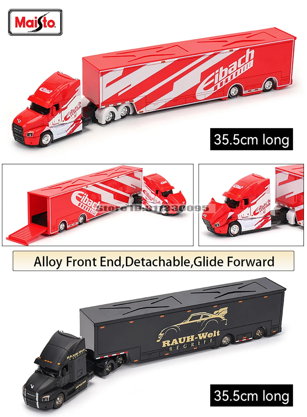 Maisto 1:64 MACK Anthem 2019 FORD LoneStar Transport Casting Manufacturing Trailer Model Simulation Model Alloy Car Collection