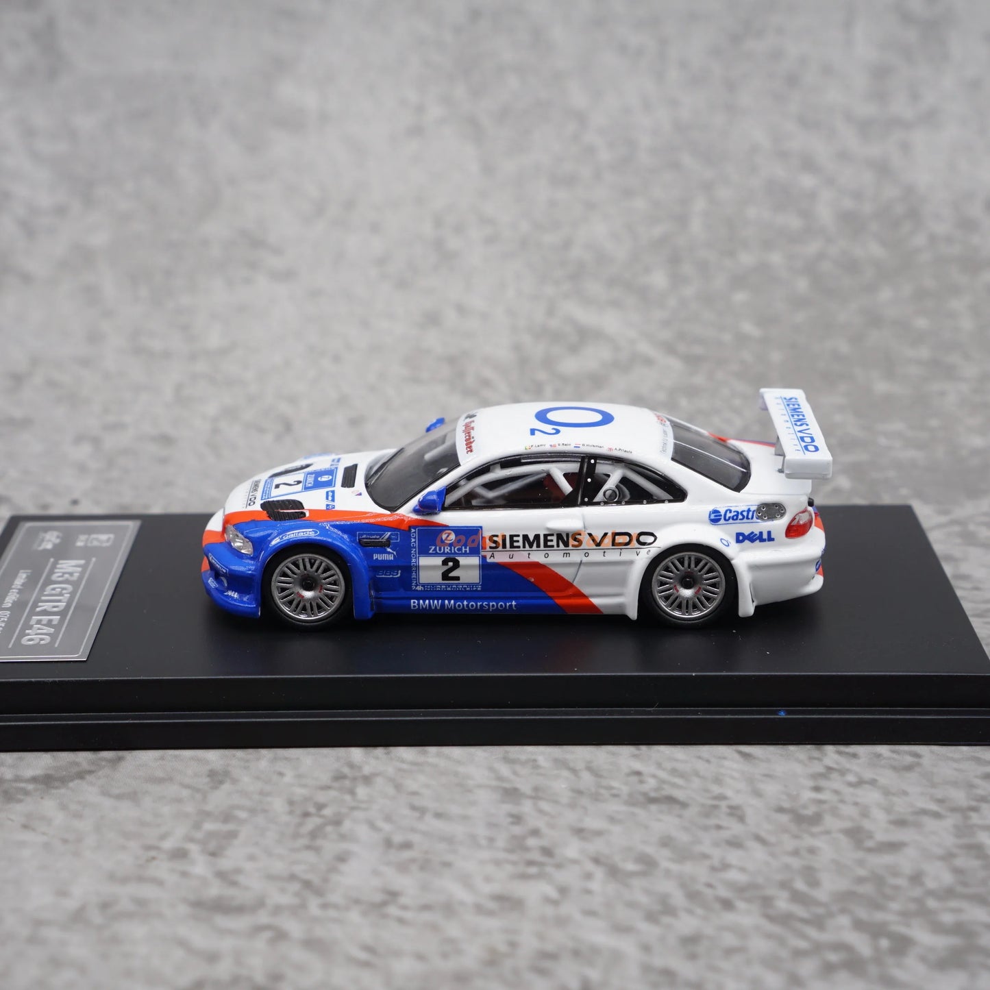 DCM 1:64 BMW M3 GTR E46 Racing Car Diecast Model Collectible