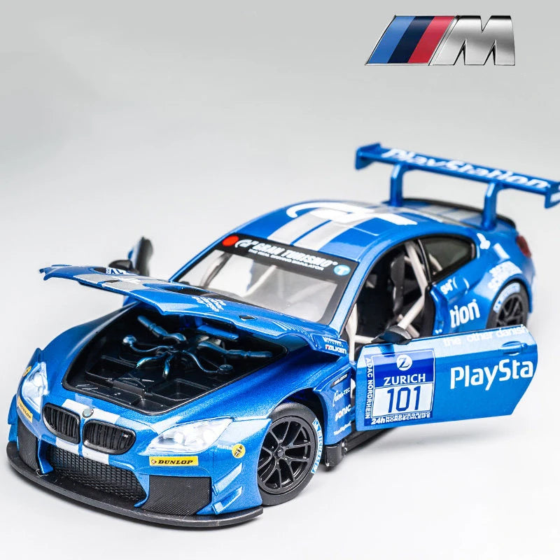 BMW Z4 GT3 M4 BMW M6 Racing Diecast Model Car (1:24 Scale)