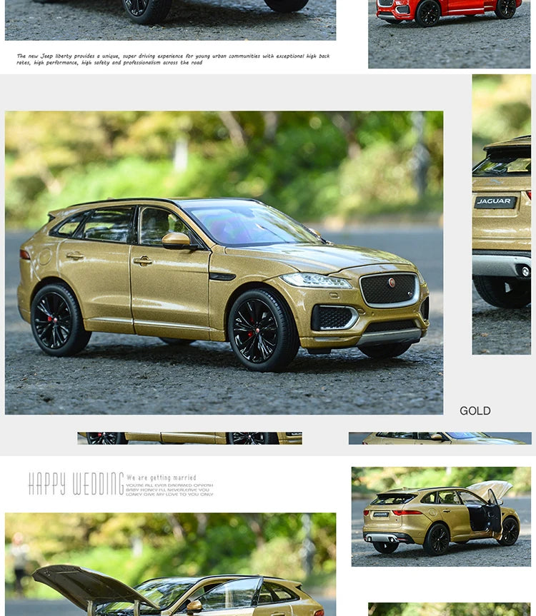 WELLY 1:24 Jaguar F-PACE SUV Alloy Car Model Diecasts & Toy Vehicles Collect Car Toy Boy Birthday gifts
