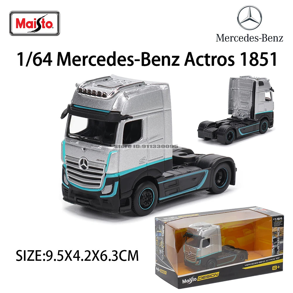 Maisto 1:64 Mercedes-Benz MACK Anthem International Trailer model simulation car model alloy car toy male collection gift