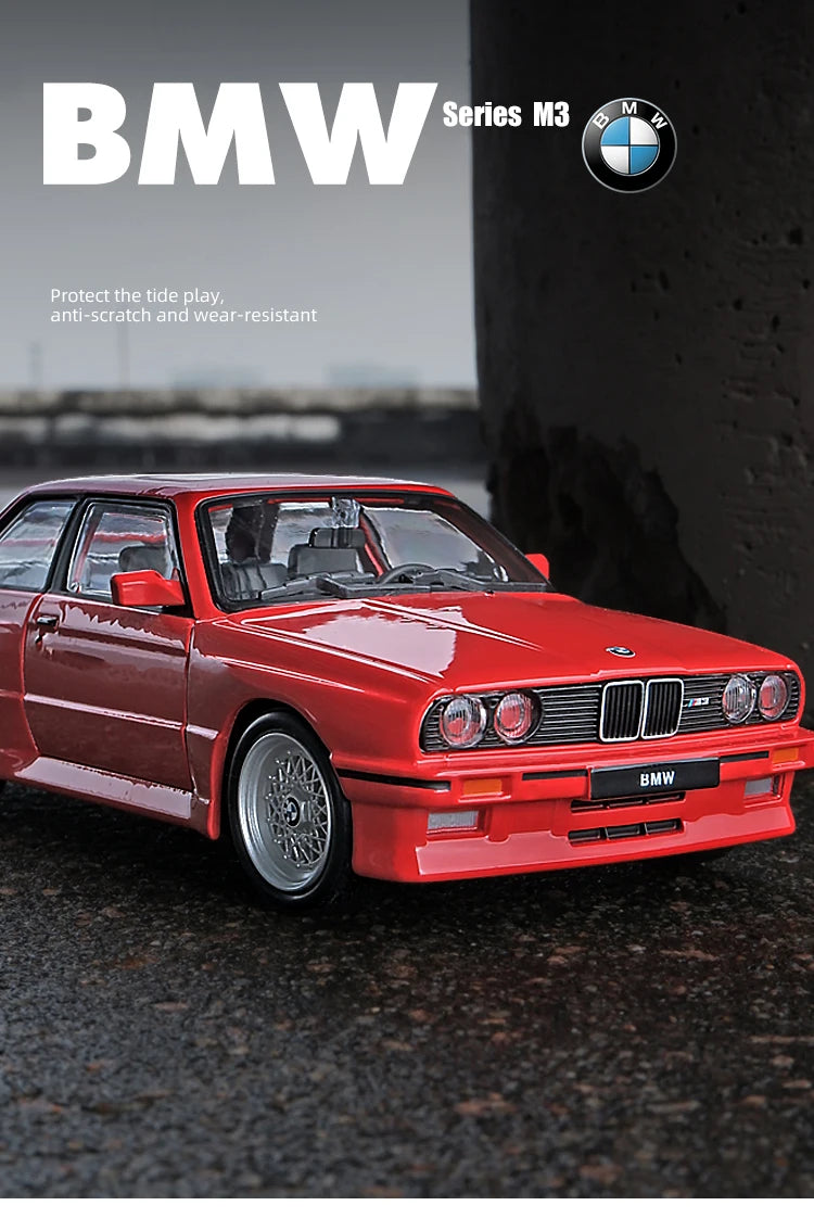 Bburago 1:24 BMW M3 E30 1988 Alloy Car Diecasts & Toy Vehicles Car Model Miniature Scale Model Car For Children