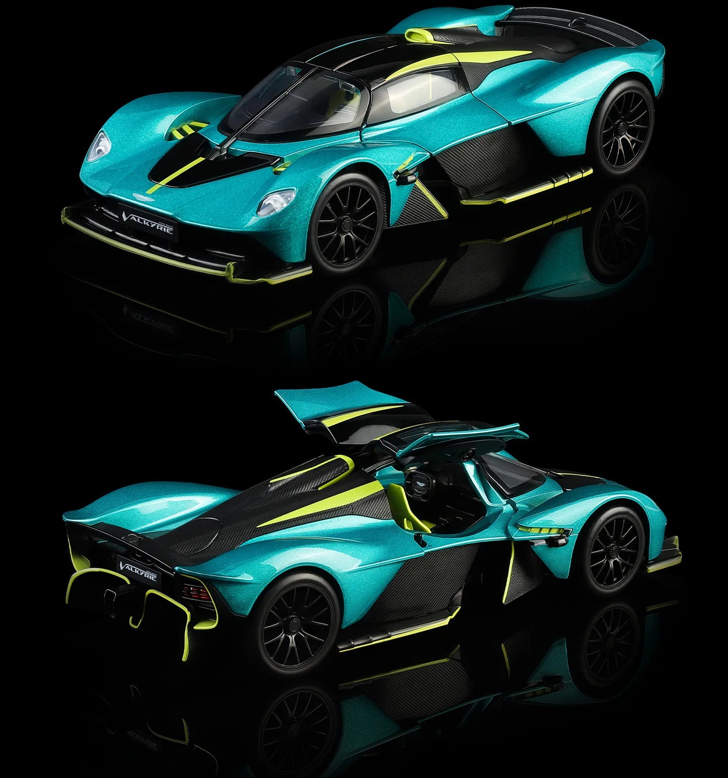 Aston Martin Valkyrie Supercar Diecast Model – Sound, Light and Pull Back Collectible Edition