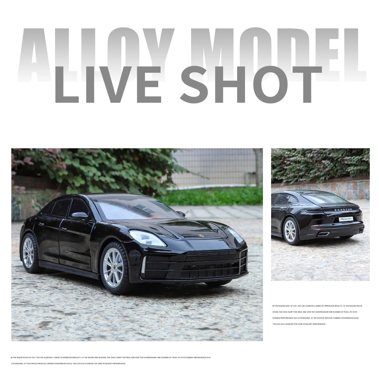 Porsche Panamera Diecast Alloy Model Car with Sound, Light &amp; Pull-Back Action