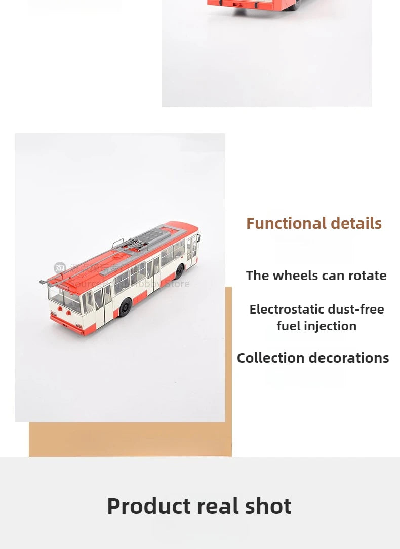 1:43 Škoda 14TR Czech Double-Axle Trolleybus Die-Cast Model