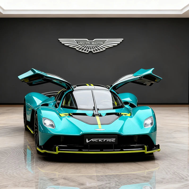 Aston Martin Valkyrie Supercar Diecast Model – Sound, Light and Pull Back Collectible Edition