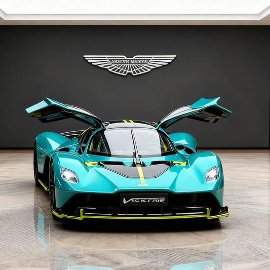 Aston Martin Valkyrie Supercar Diecast Model – Sound, Light and Pull Back Collectible Edition