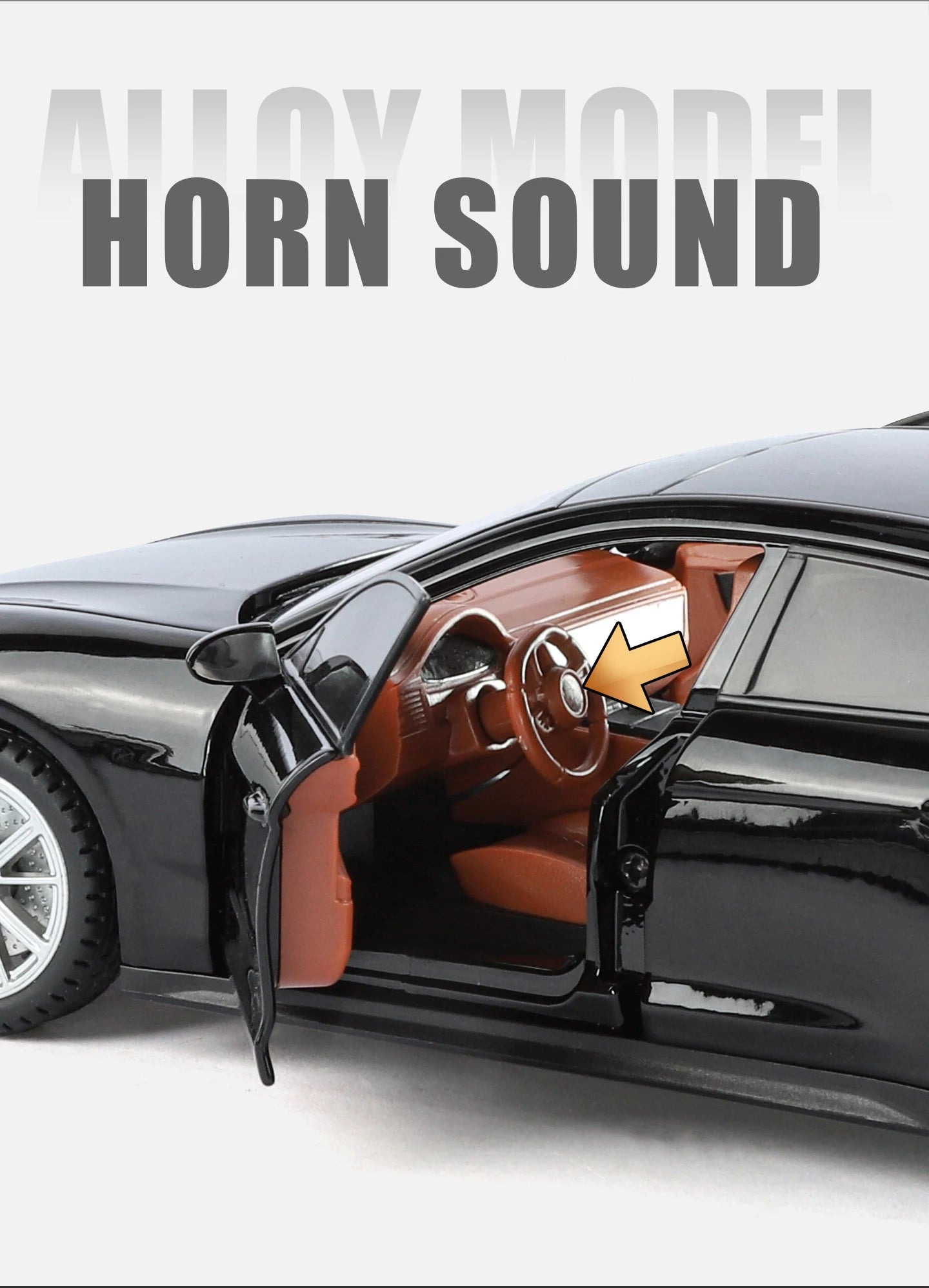 Porsche Panamera Diecast Alloy Model Car with Sound, Light &amp; Pull-Back Action