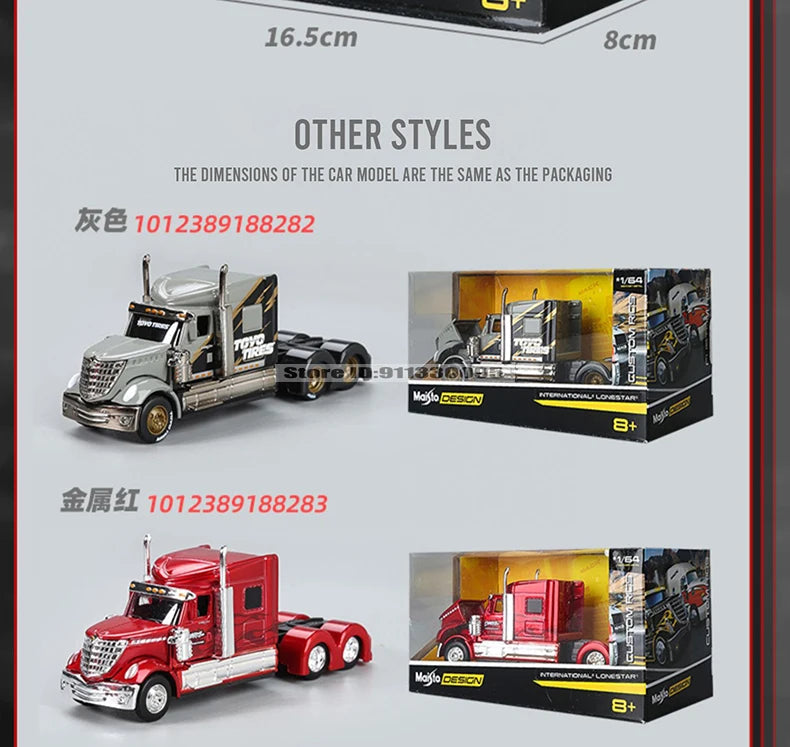 Maisto 1:64 Mercedes-Benz & Mack Anthem Tow & Go Die-Cast Truck with Trailer