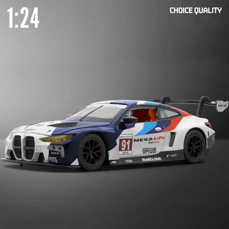 BMW Z4 GT3 M4 BMW M6 Racing Diecast Model Car (1:24 Scale)