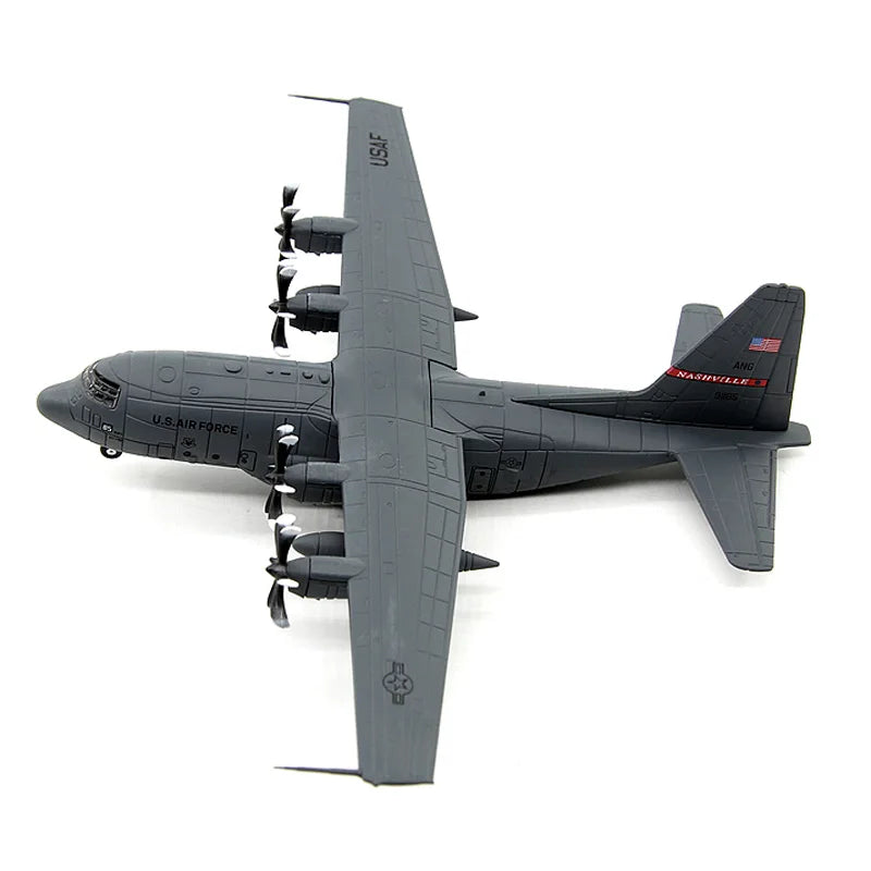 JASON TUTU 1:200 Diecast Airplane Model American AC-130 Attack Air Gunship Aircraft Model Alloy C-130 Hercules Transport Aircraf