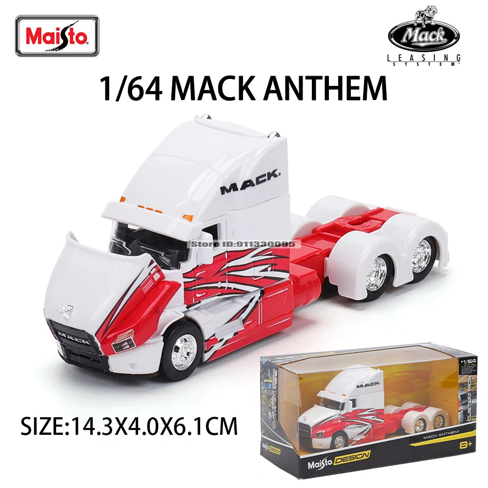 Maisto 1:64 Mercedes-Benz MACK Anthem International Trailer model simulation car model alloy car toy male collection gift