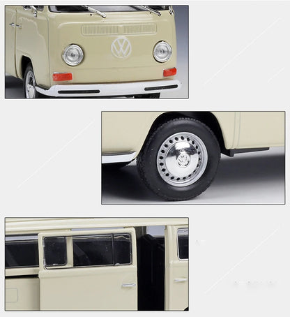 WELLY 1:24 Volkswagen VW T2 T1 Bus Alloy Diecast Vehicle Model
