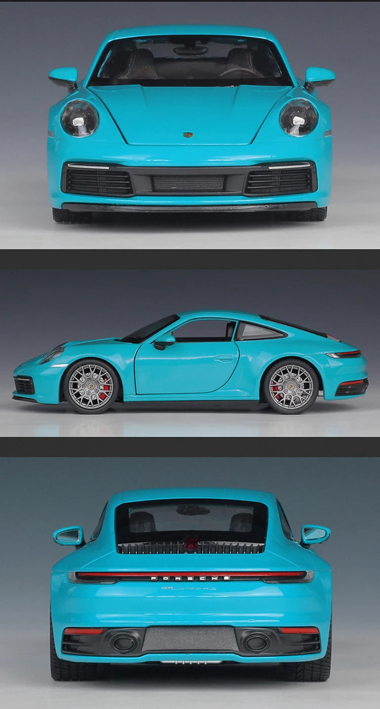 WELLY 1:24 Porsche 911 Carrera 4S Alloy Car Model Diecasts & Toy Vehicles Collect Car Toy Boy Birthday gifts