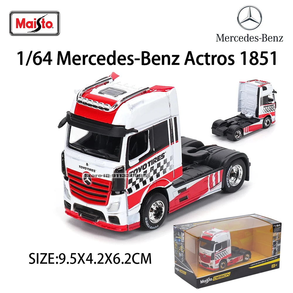 Maisto 1:64 Mercedes-Benz MACK Anthem International Trailer model simulation car model alloy car toy male collection gift