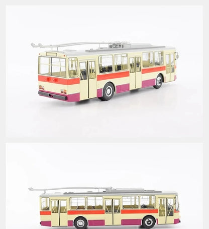 SKODA-14TR Dual-axle Trolleybus Vintage-style Bus 103663 Collectible Static Model