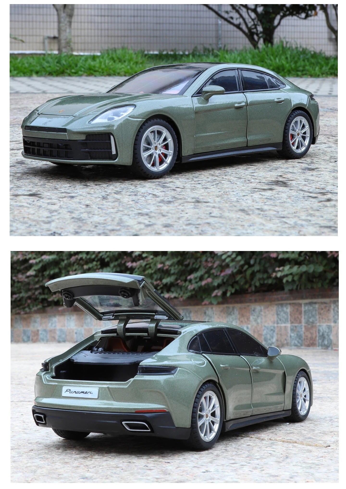 Porsche Panamera Diecast Alloy Model Car with Sound, Light &amp; Pull-Back Action