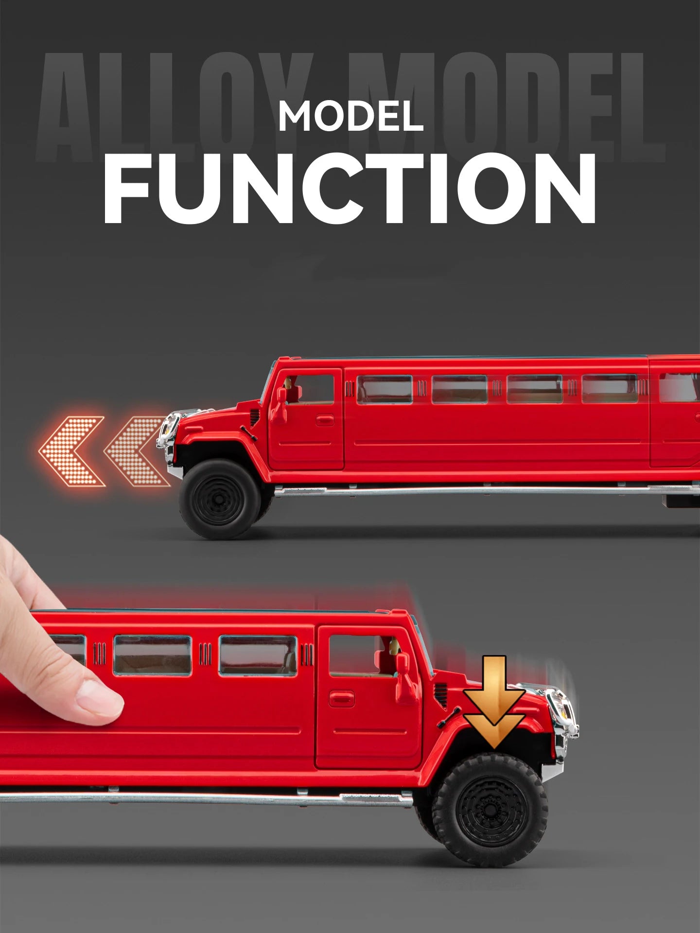 Hummer H2 Lengthen Limousine Metal Diecast Car Model