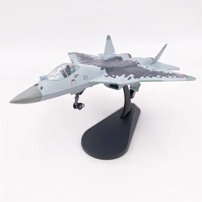 JASON TUTU 1/100 Scale Russian Su 57 fighter stealth aircraft model Su-57 Plane Model Drop shipping