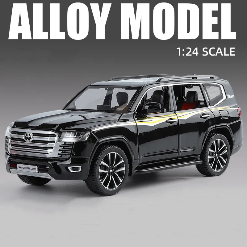 Toyota Land Cruiser LC300 Diecast Alloy SUV Model Car Pull Back Sound & Light